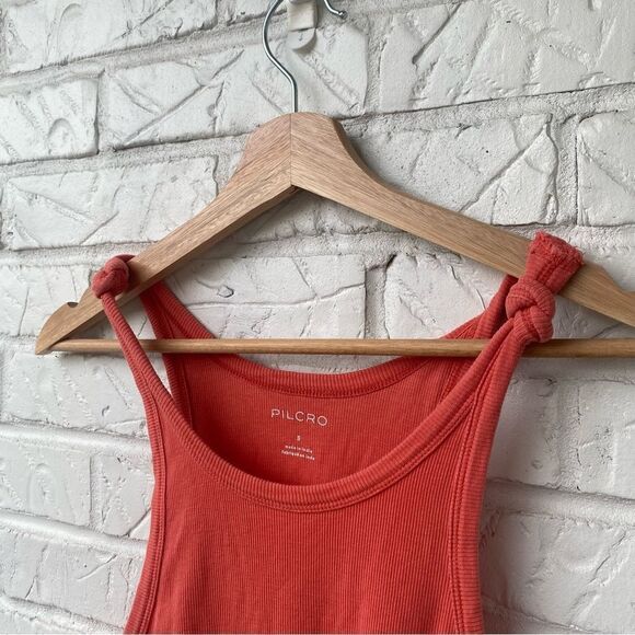 Anthropologie Pilcro Coral Ribbed Tank Top Size Small - Picture 6 of 9
